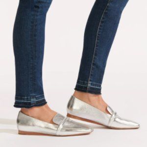 Veronica Beard Silver Loafers